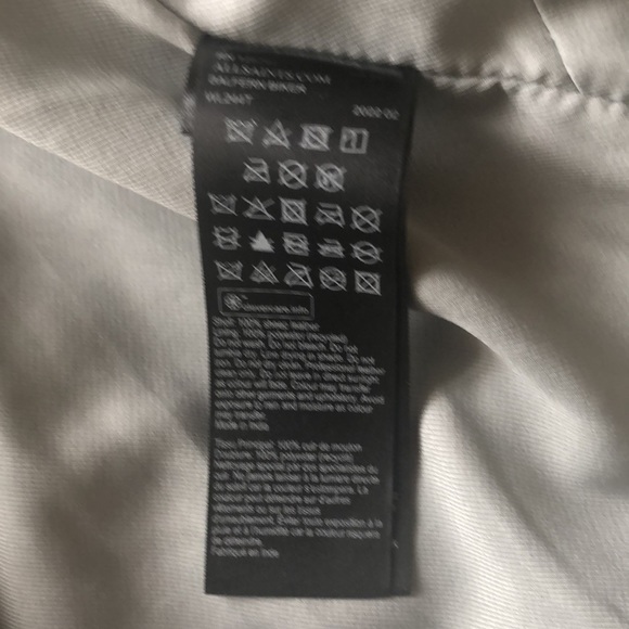 All Saints Balfern Biker Leather Jacket (Size 6) NWT - Picture 7 of 16